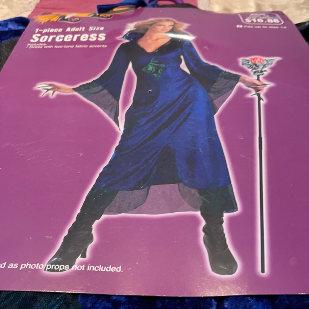 halloween costume. sorceress fits up to sz 14